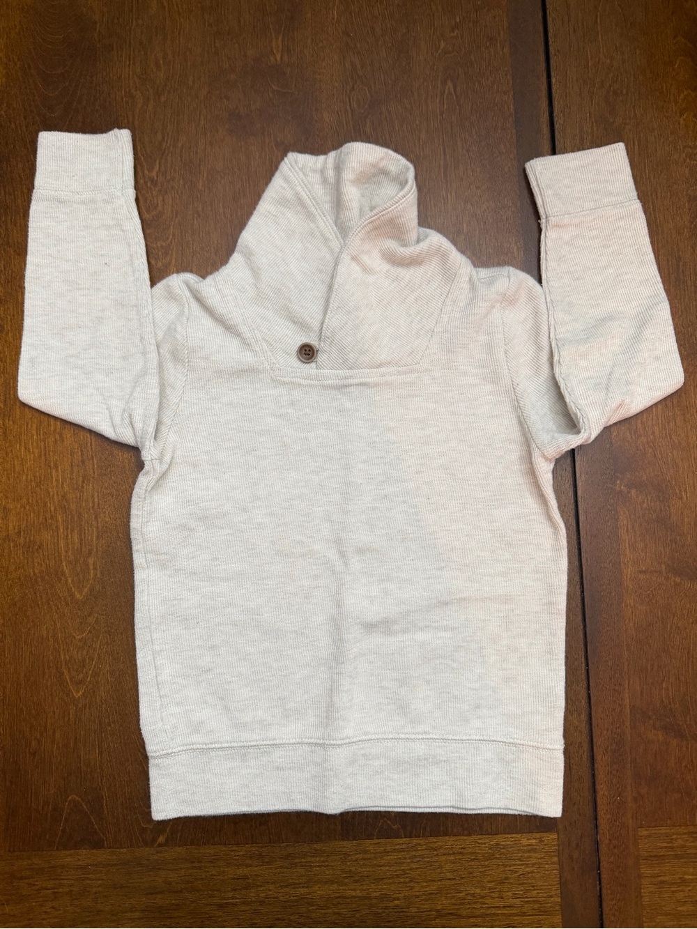 Kids Cream Cowl-Neck Sweater